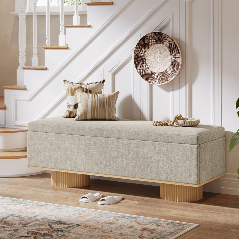 Fabric Upholstered Storage Bench