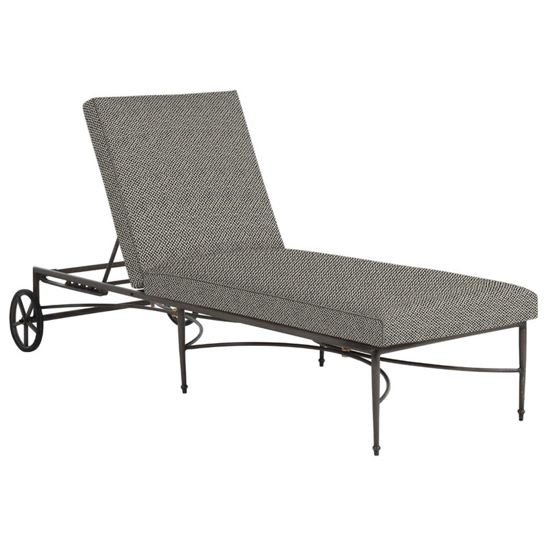 Roma Aluminum Chaise, Intermix Bark, Welt