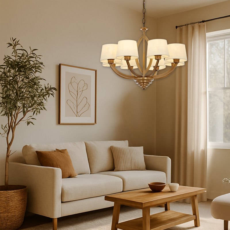 Lustre en métal, 8 lumières