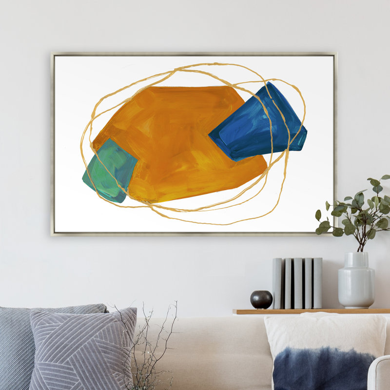Inviter II Print by Ann Duffy, 25.5" H x 39.5" W x 1.5" D, Image Gel Brush, Orange