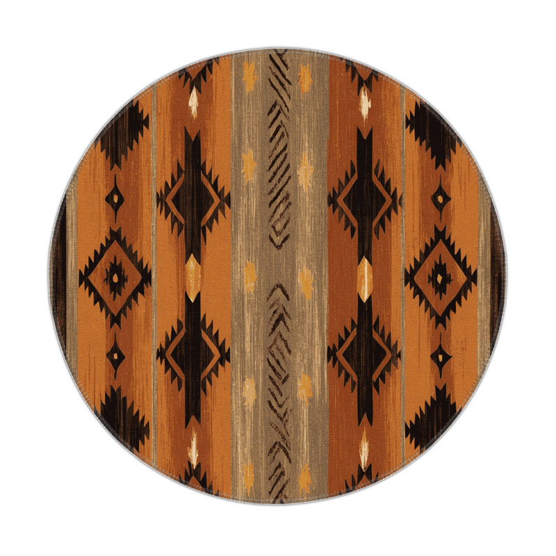 Terra Tapestry Indoor And Outdoor Area Rug, Round 5'