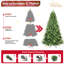 Arbre de Noël 9 pi avec 3509 pointes PE + PVC - branches articulées réalistes, assemblage facile, support en métal stable, aspect naturel pour la décoration des Fêtes