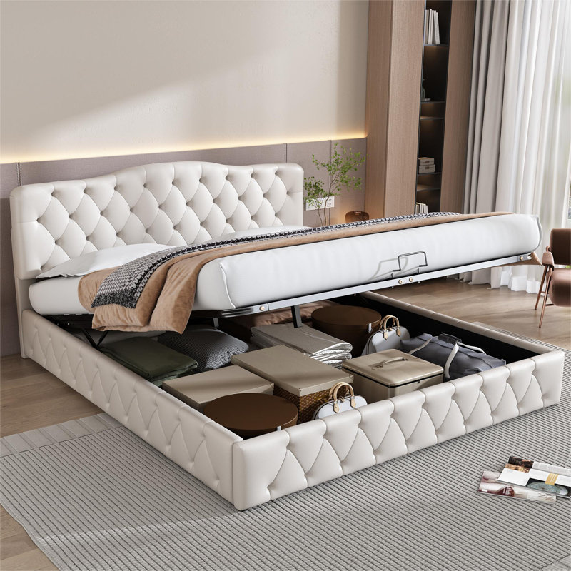 Garbani Upholstered Ottoman Storage Bed, Super King (6')