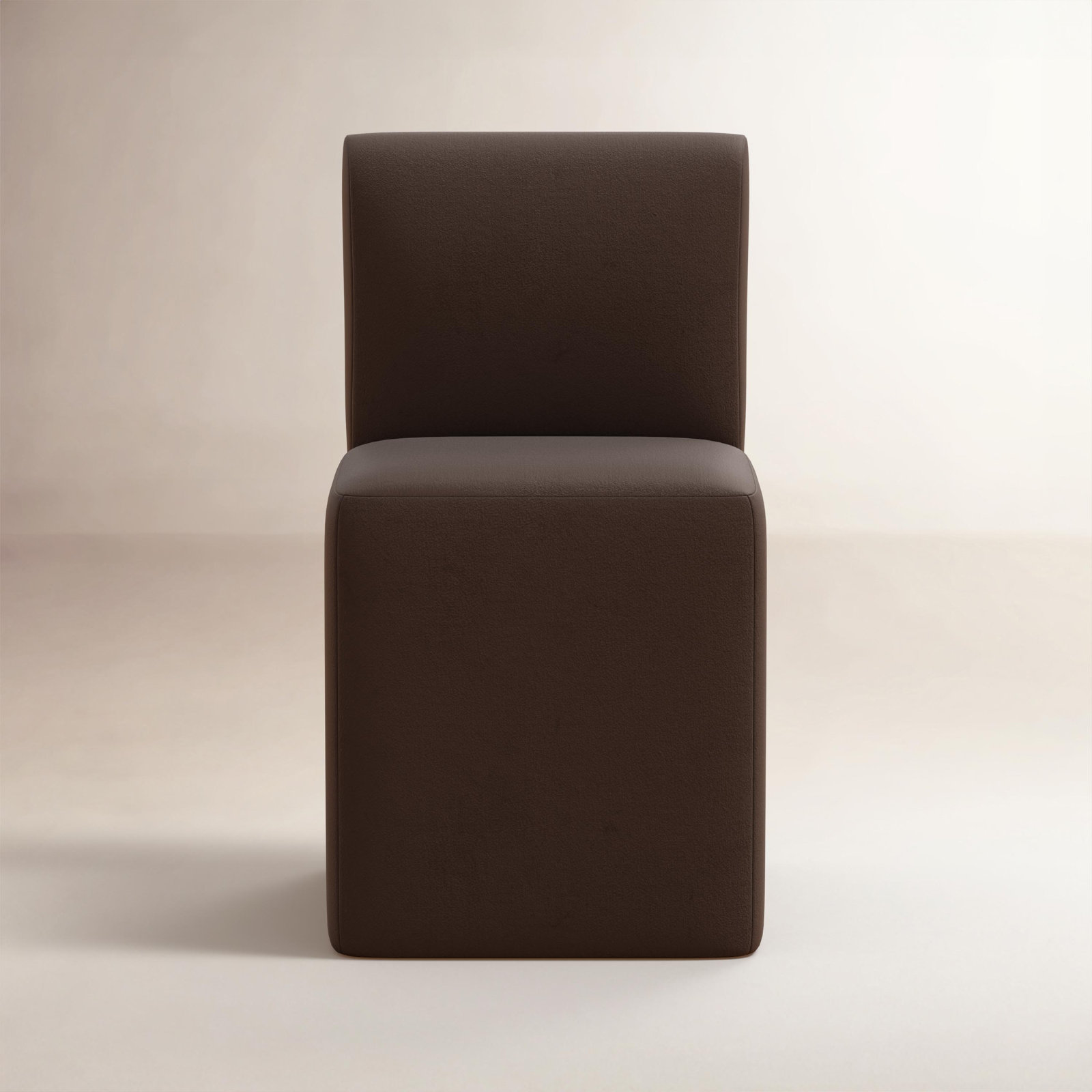 Mendy Linen Parsons Dining Chair, Classic Chocolate Velvet