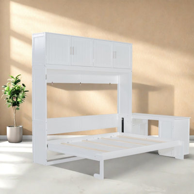 Lits escamotables peu encombrants avec rangement, lit escamotable moderne en bois aggloméré grand pour la maison