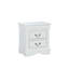 1pc Table de chevet blanche Louis Philippe