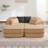 Teddy Fabric Double Chaises Sofa,No Assembly-14955522