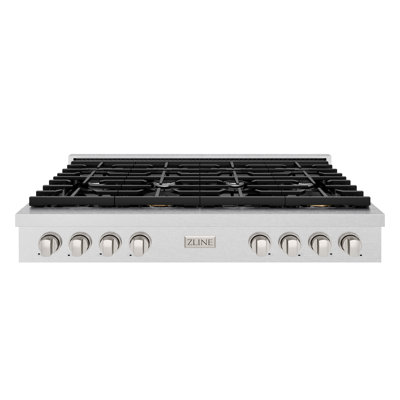 ZLINE 48 in. Paramount Gas Rangetop with 8 Burners in DuraSnow® Stainless Steel