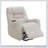 Nairi Ivory Leather Aire Power Motion Recliner with Lift, Heating & Massage Function