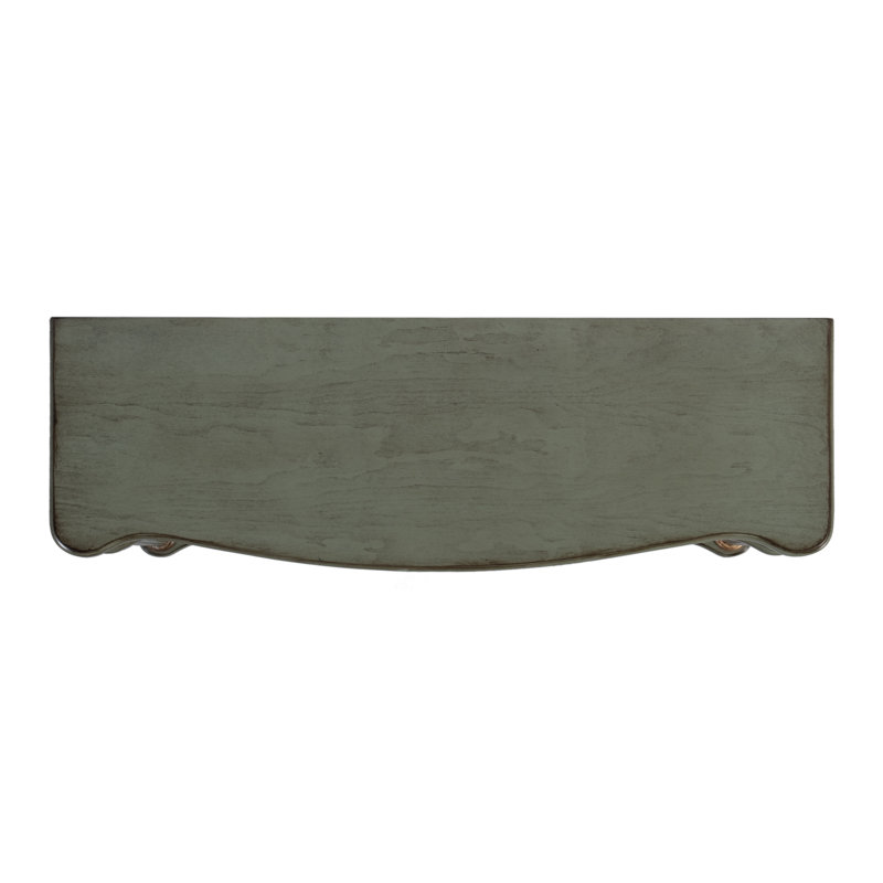37" Serpentine-Shaped Console Table, Green
