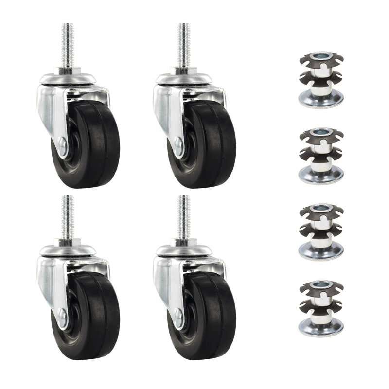 1in. Round Metal Double Star Caster Insert Without Brakes
