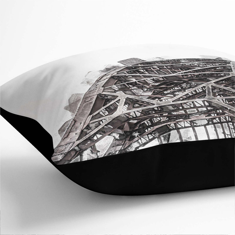 Square Cushion, Black, 55cm H x 55cm W x 20cm D