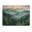 Woodland Peaks III - paysage de montagne, décoration murale en bois - sur bois de pin naturel-681089948