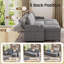 Corner Sofa Bed, U-shaped Sleeper Sectional Couch Bed, 3-in-1 Convertible Pull Out Sofa Bed With Adjustable Backrest, Storage, Usb And Cup Holder For Living Room-592741804