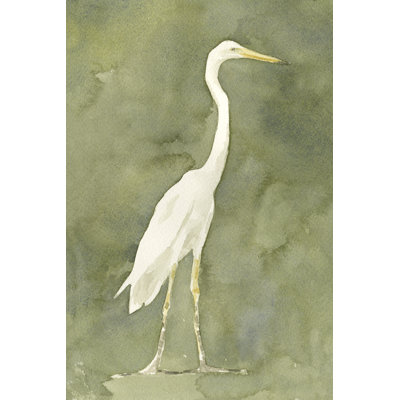 Emerald Heron I by Emma Caroline - Wrapped Canvas Print