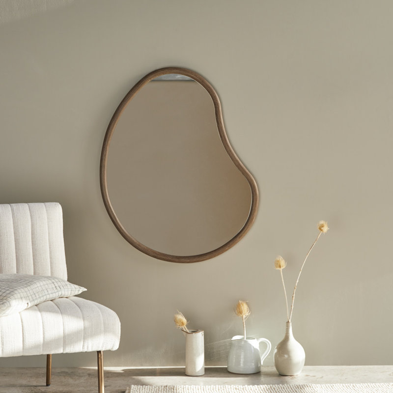 Dim Novelty Solid Wood Mirror, 33.46" x 25.59"