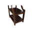 Table d'appoint en bois avec 2 tablettes et tablette de charge