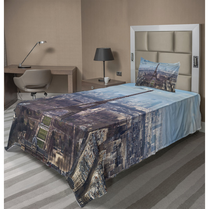 Microfiber Sheet Set, Twin Sheet Set + Fitted Sheet + 1 Pillowcase