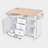 55.7" W Wood Kitchen Island with Drop Leaf-483947725