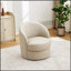 Fauteuil d'appoint pivotant en cuir Top-Spin, pivotant à 360 °, design Mid-Century moderne pour le confort du salon et du bureau-1745767707