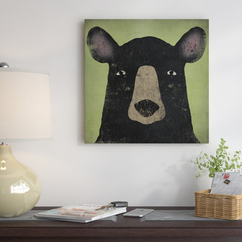Ours noir - Impression sur toile, H 12 po x l 12 po x P 1,5 po