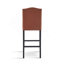 Ensemble de 2 tabourets de bar, tabourets de bar rembourrés pour îlot de cuisine, pieds en bois d'hévéa et similicuir avec capacité de poids de 300 lb