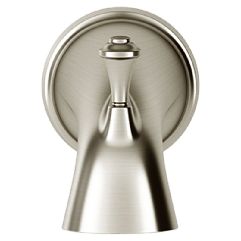 Delancey Wall Tub Spout with Diverter, Brushed Nickel