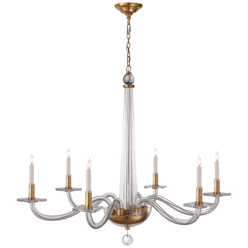 Chapman & Myers Robinson Chandelier, Antique Brass, 35.75" H x 38" W x 38" D