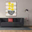 «Bowl Of Lemons On Wood» par Linda Woods, art mural sur toile-1178489019