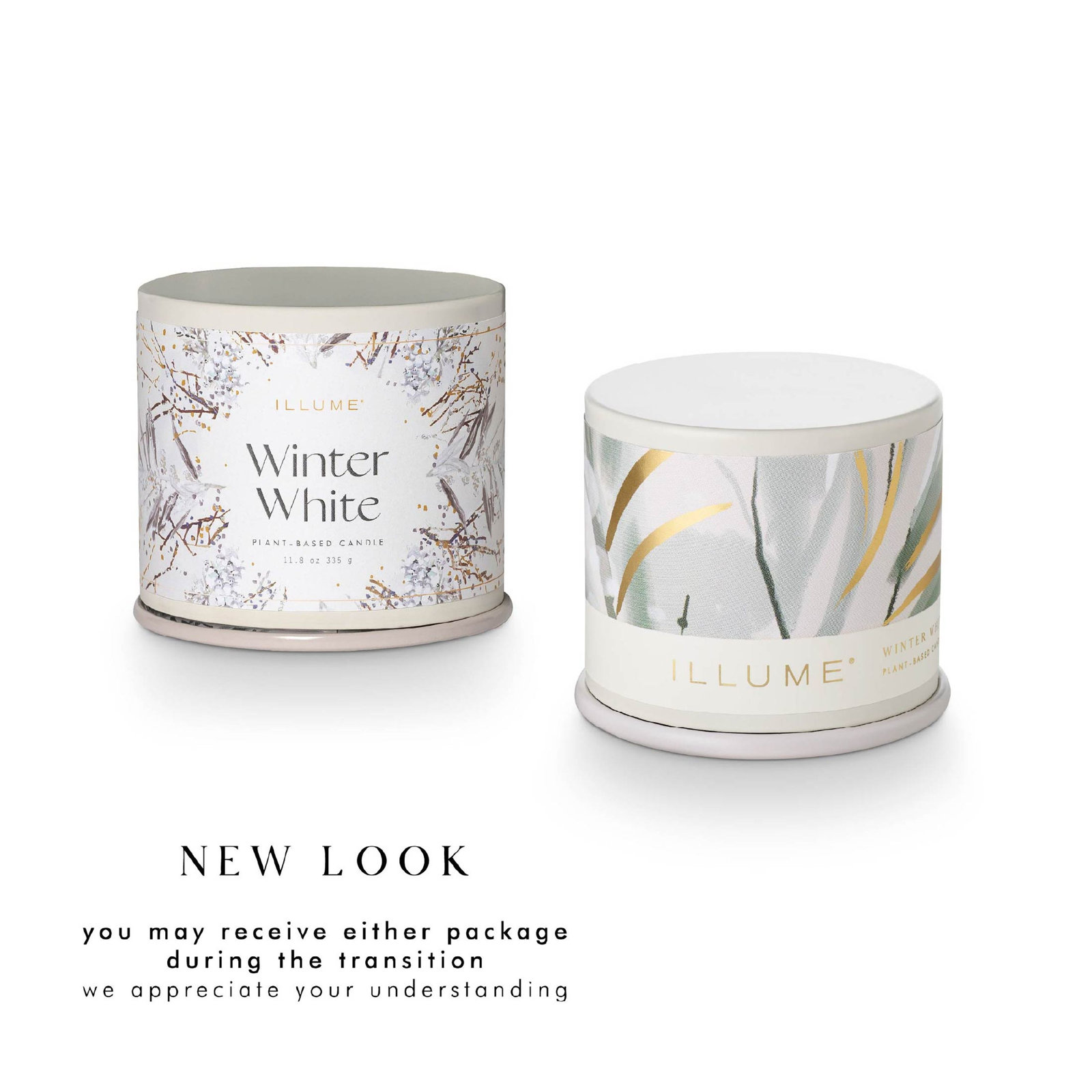 ILLUME Noble Holiday Winter White Candle, Demi Vanity Tin