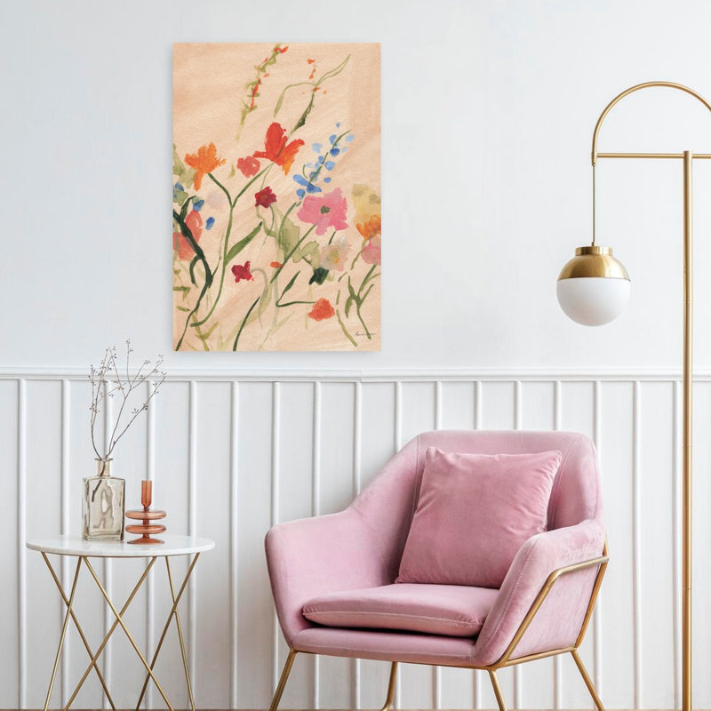 Fleurs sauvages I, art floral, H 24 po x l 16 po