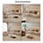 82.68"Curved freeform white chenille sofa-415147391
