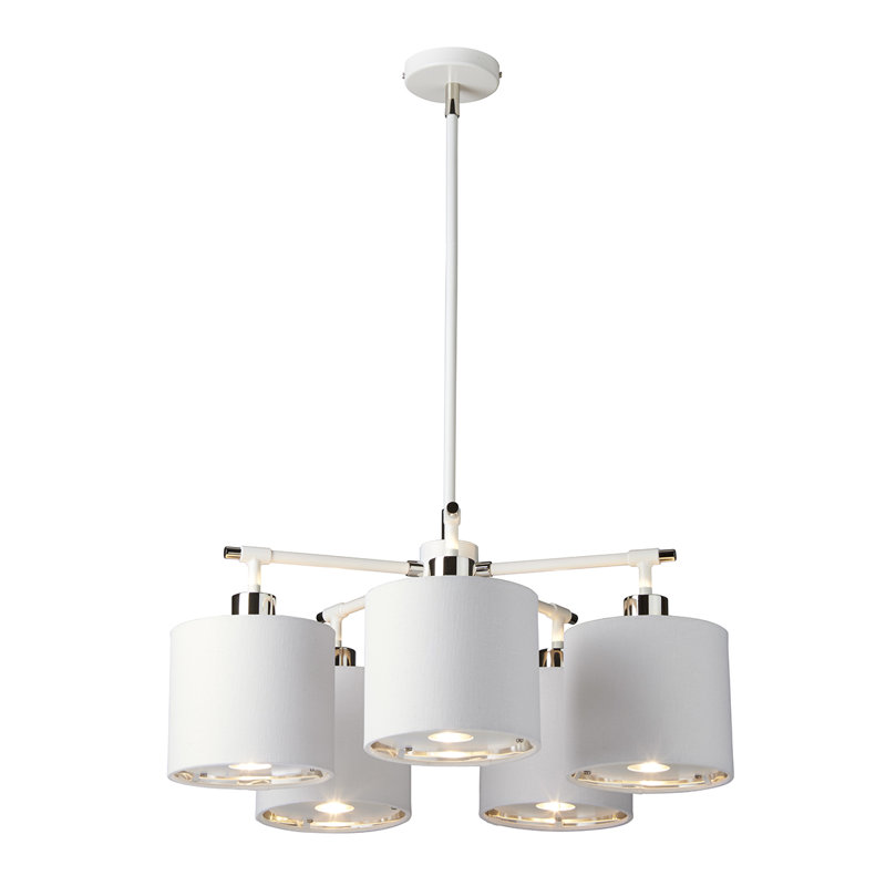 Balance 5 - Light Chandelier, White/Polished Nickel