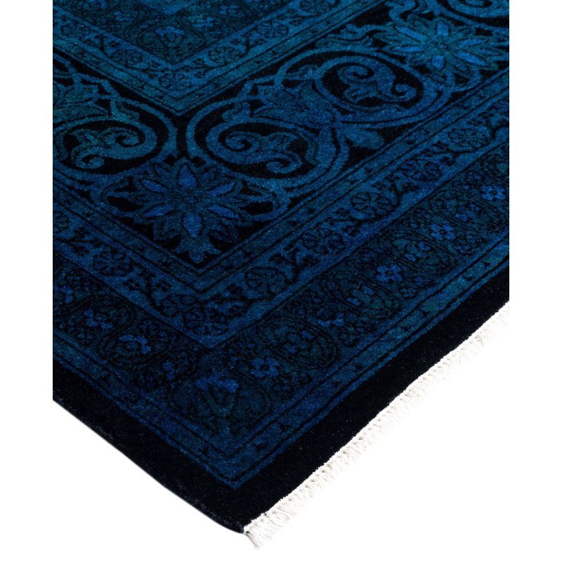 Tapis noir en laine 8 pi 0 po x 10 pi 6 po Huckstep