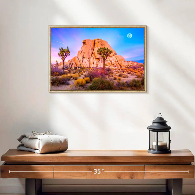 Joshua Tree National Park, Cadre flottant en bois naturel, 19 po x 13 po