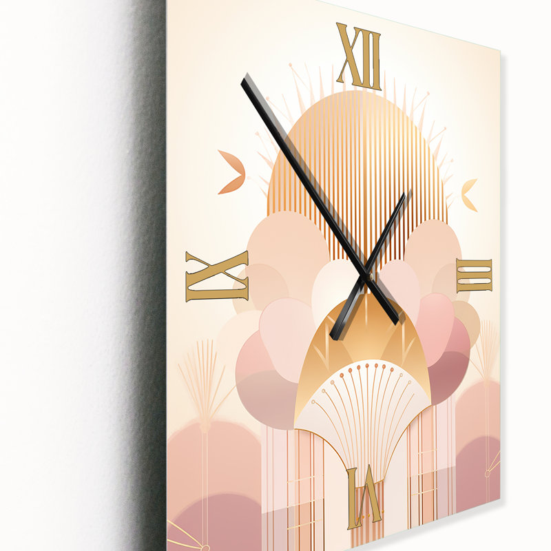 Horloge murale géométrique rétro Gentle Harmony, Grand