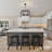 Modern Industrial 6-Light Black Geometric Metal Pendant Light For Dining Room-119232026