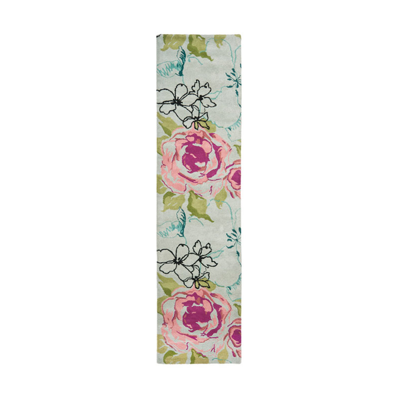 Matthews Hand Tufted Wool Floral Rug, Runner 2'3" x 9'