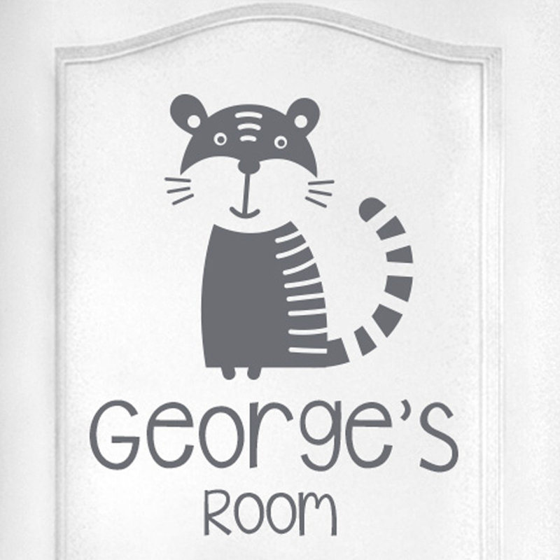 Animals Wall Decal, Grey