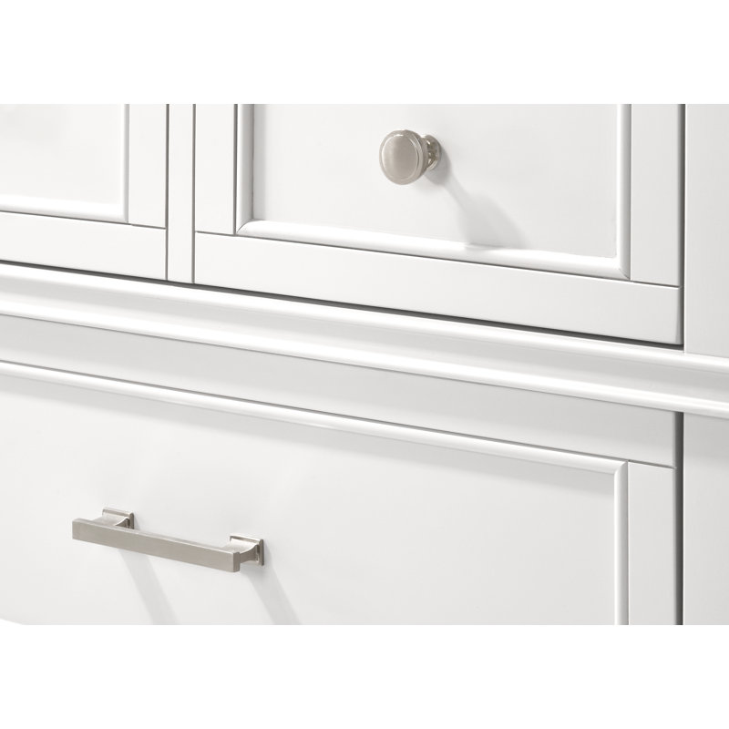 Commode 5 tiroirs Abbate, Blanc