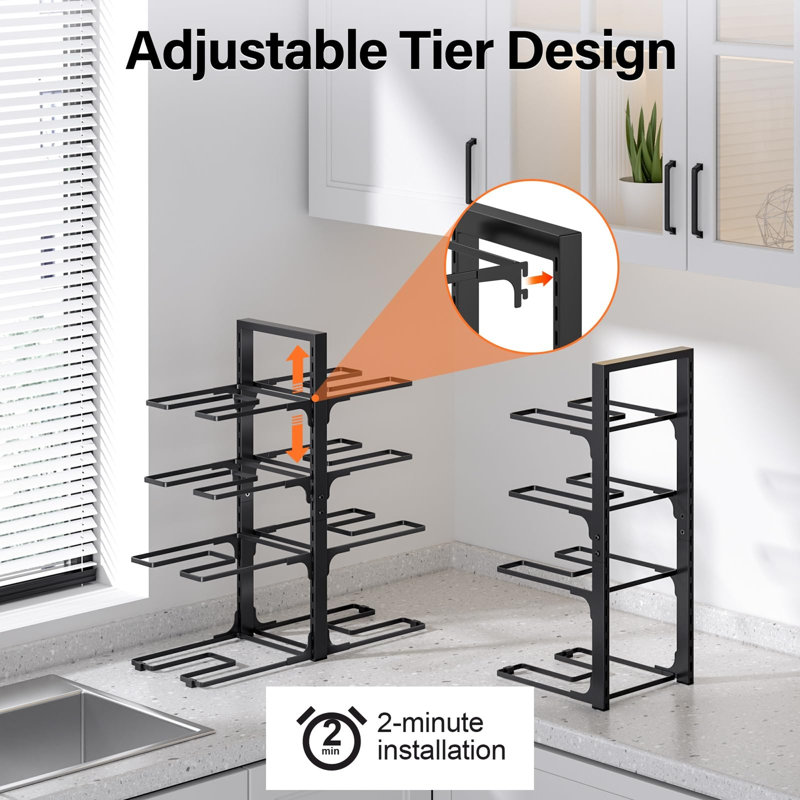Pot Rack, Black Heavyduty