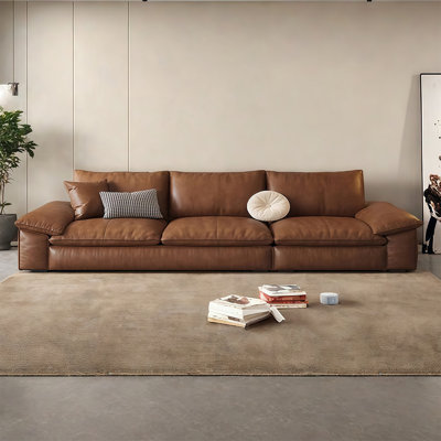 Italian-style Simple and Retro Straight-row Sofa