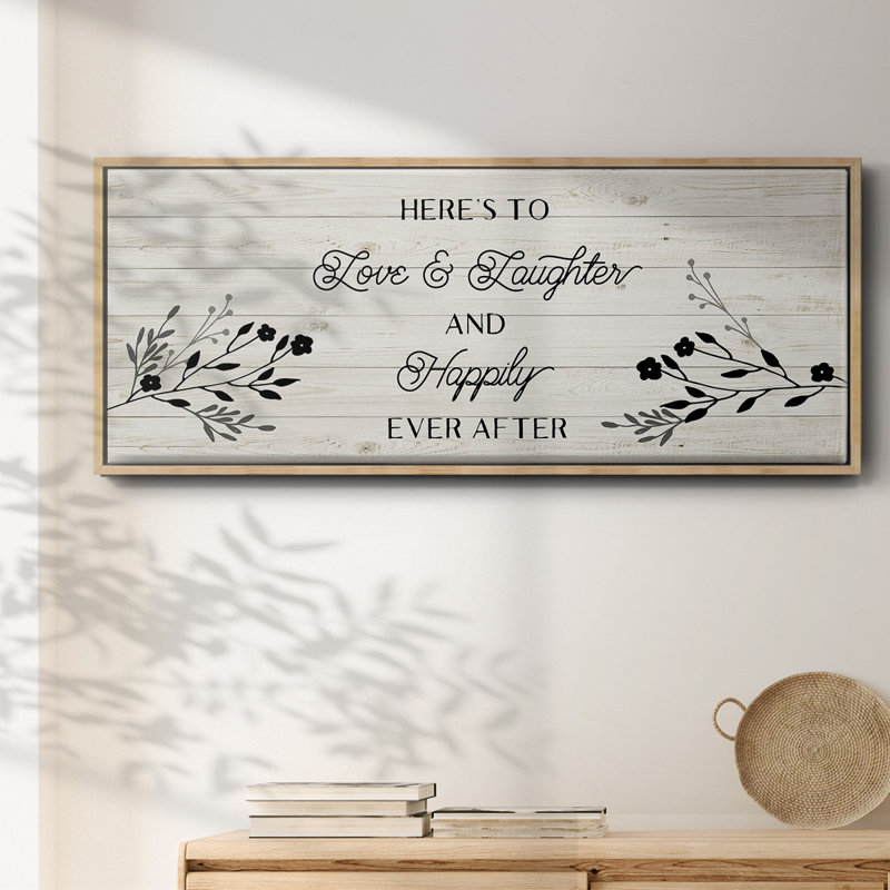 Happily Ever After - toile encadrée, H 8 po x l 20 po