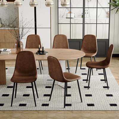 Upholstered Side Chairs With Metal Legs,Armless Dining Chair For Living Room,Kitchen,Dining Room