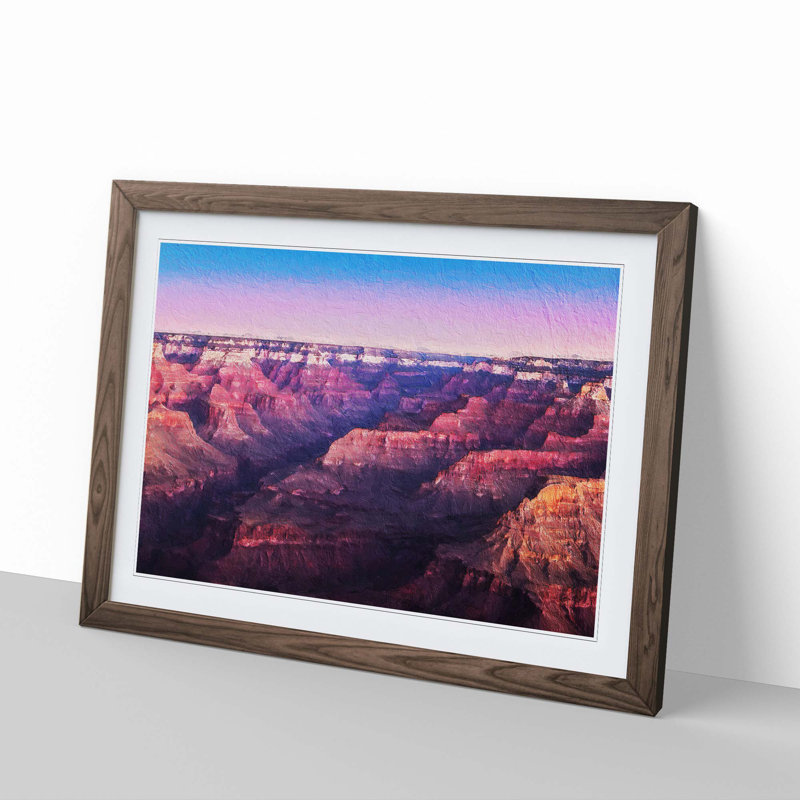 The Grand Canyon - Picture Frame Painting Print, Walnut Framed, 36cm H x 48cm W x 2cm D