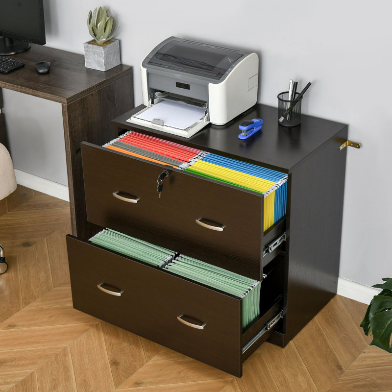 Leonetti 29.1'' Wide 2 -Drawer File Cabinet, Espresso