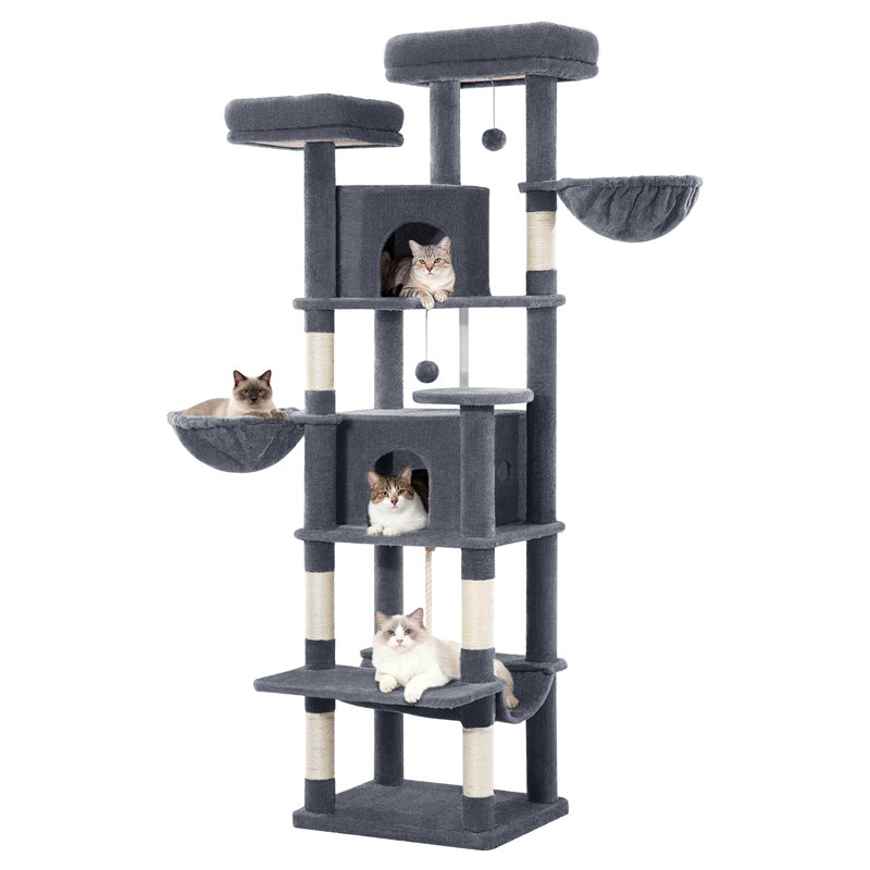 Cat Tree, 50 x 40 x 175 cm, Dark Grey