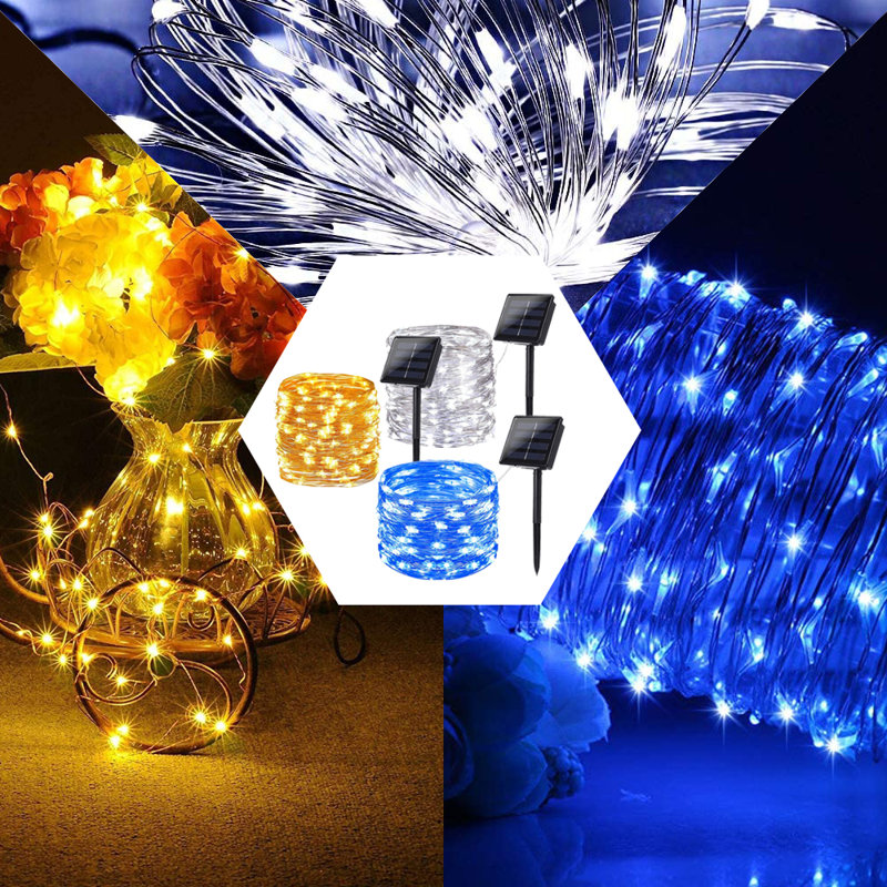 4-IN-1 Solar Powered Fairy String Light 8 Models Decorative Light For Bedroom, Garden, Balcony, Dorm4-IN-1 Solar Powered Fairy String Light 8 Models Decorative Light For Bedroom, Garden, Balcony, Dorm