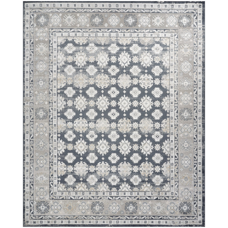 Nourison Dekor Grey Navy Vintage Indoor Rug