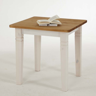 Kelly Pine Solid Wood Top Metal Base Dining Table